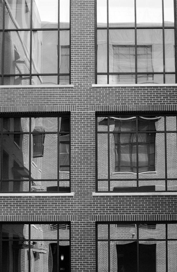 Brick Building black and white Photograph by Jill Reger