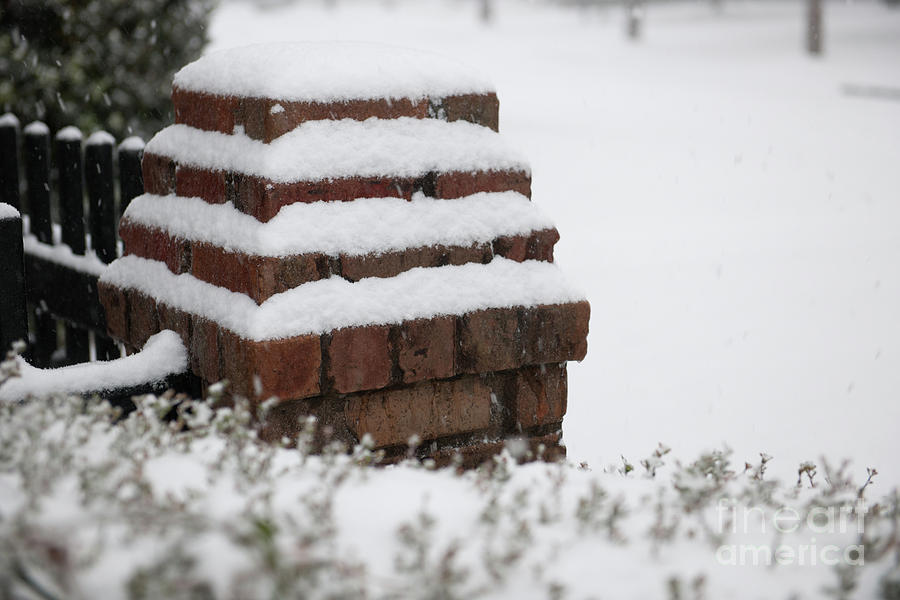 Brick Cover in Snow Photograph by Dale Powell