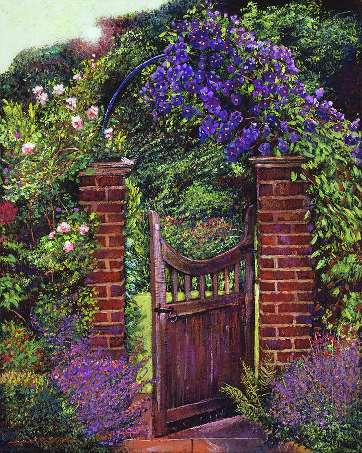 Brick Gateway Painting by David Lloyd Glover