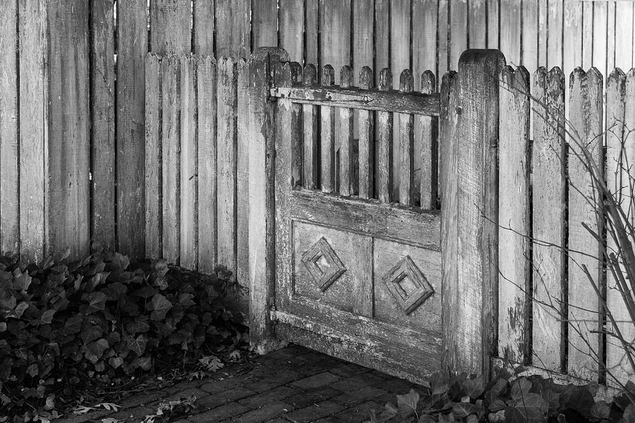 Brick House Tavern Gate B W Photograph by Teresa Mucha