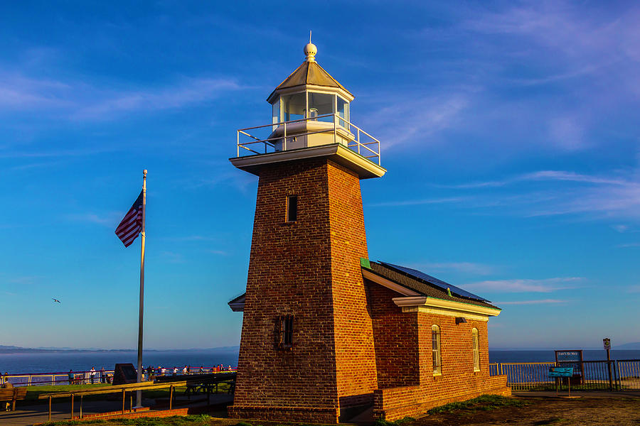 Brick Lighthouse At Point Pinos Photograph by Garry Gay