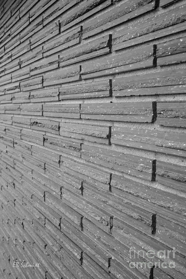Brick Wall 1 in black and white Photograph by E B Schmidt