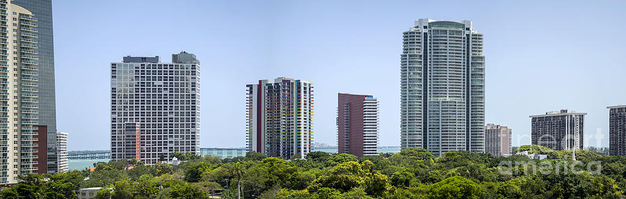 Miami Photograph - Brickell Avenue Condominium Row by Lynn Palmer