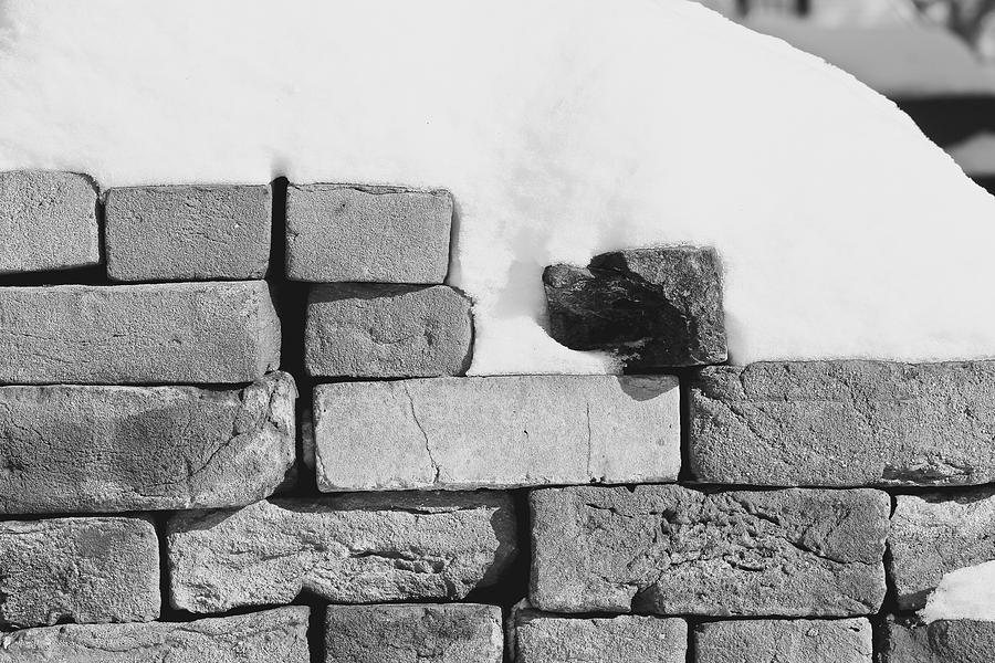 Bricks and Snow Photograph by Lara Morrison