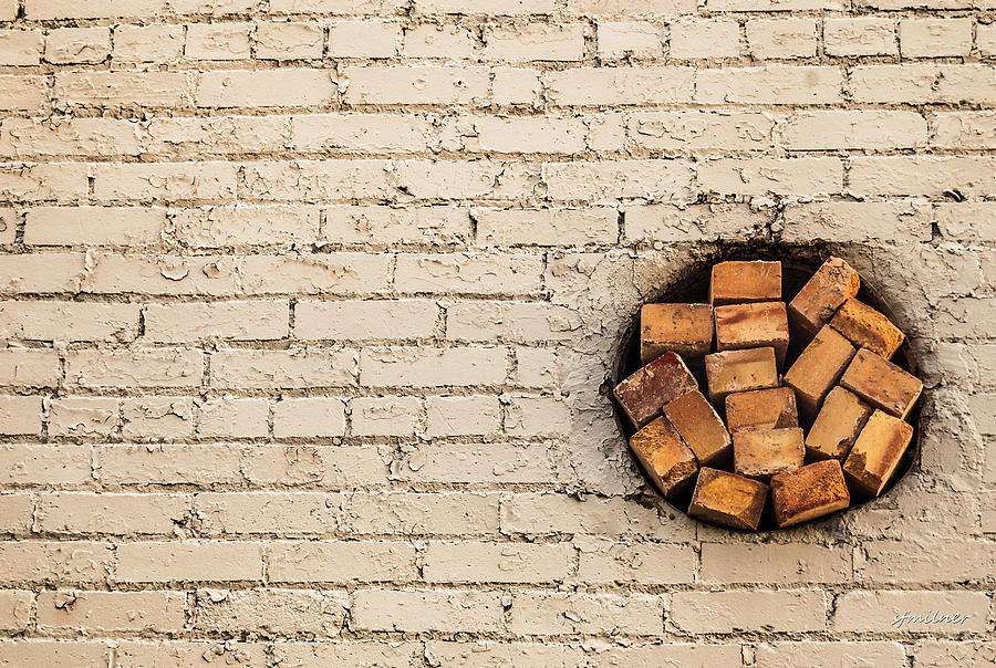 Bricks In The Wall - Abstract Photograph by Steven Milner