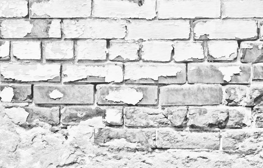 Brickwork 01 b/w Photograph by Greg Jackson