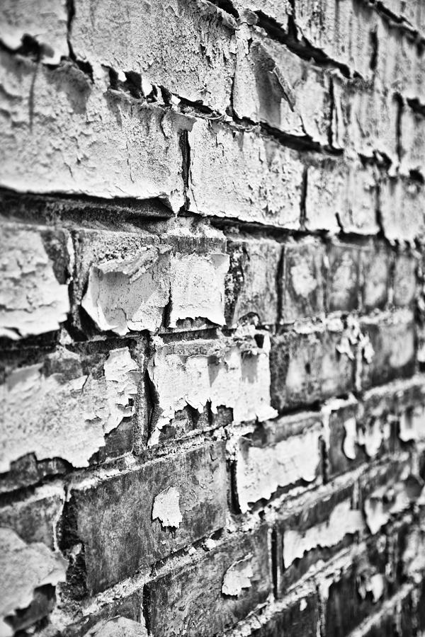 Brickwork 03 - oblique - b/w Photograph by Greg Jackson