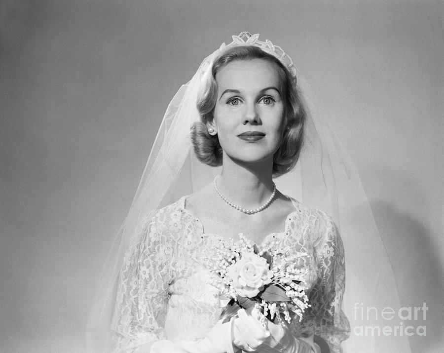 Bridal Portrait, C.1950s Photograph by Debrocke/ClassicStock