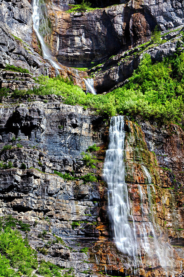 Bridal Veil Falls Provo Utah Photograph by David Millenheft
