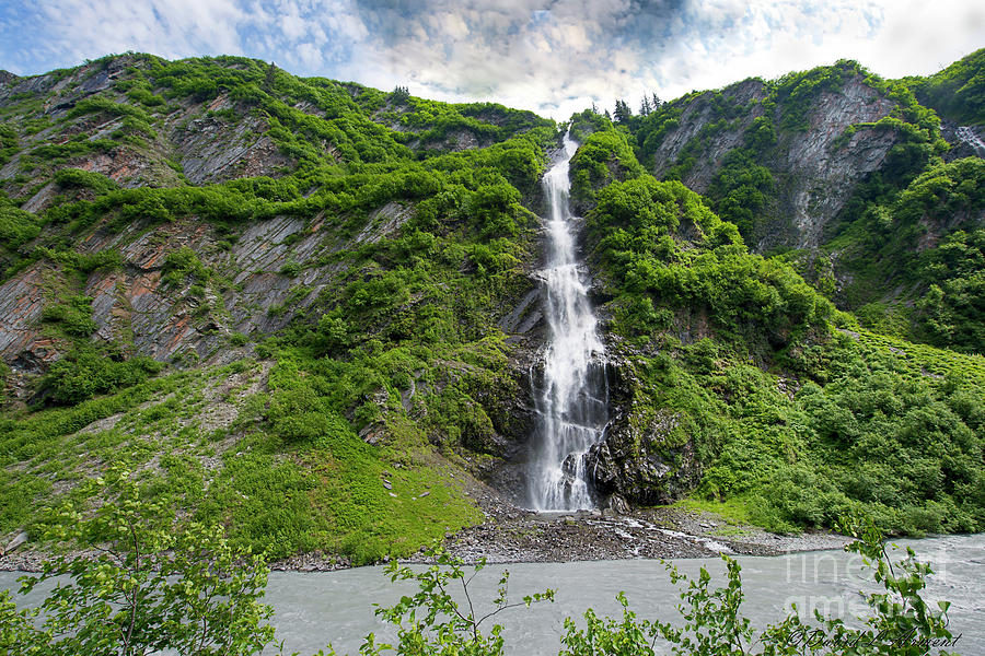 Bridal Veil Falls Valdez Alaska Photograph by David Arment