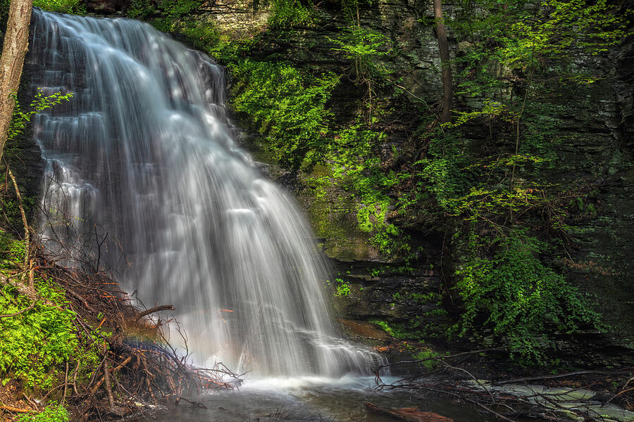 Waterfall Photograph - Bridal Veil Falls With Rainbow by Angelo Marcialis