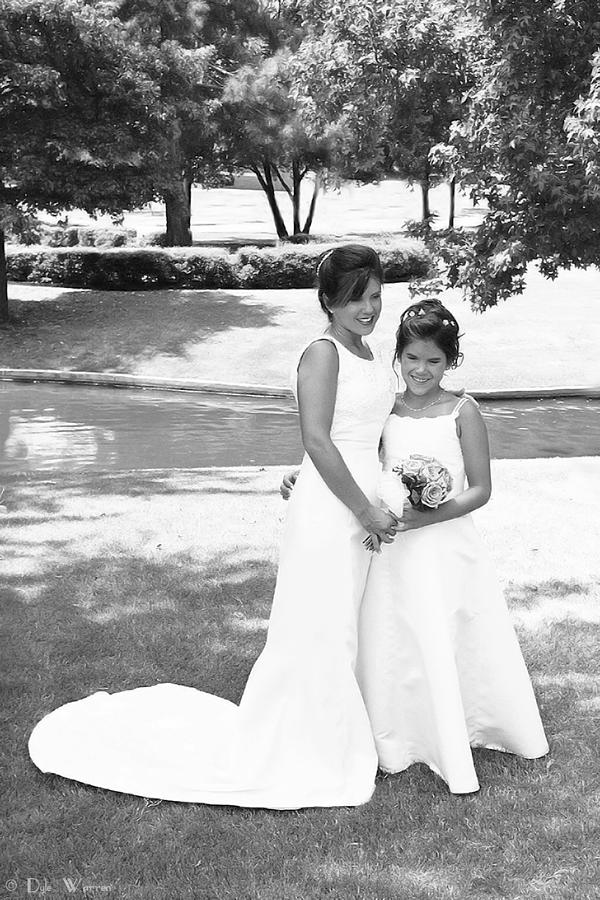 Bride and Flower Girl Photograph by Dyle Warren
