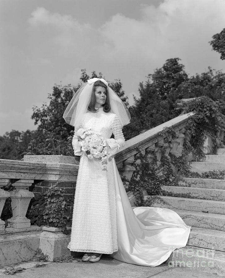 Bride Holding Bouquet, C.1960s Photograph by H. Armstrong Roberts/ClassicStock
