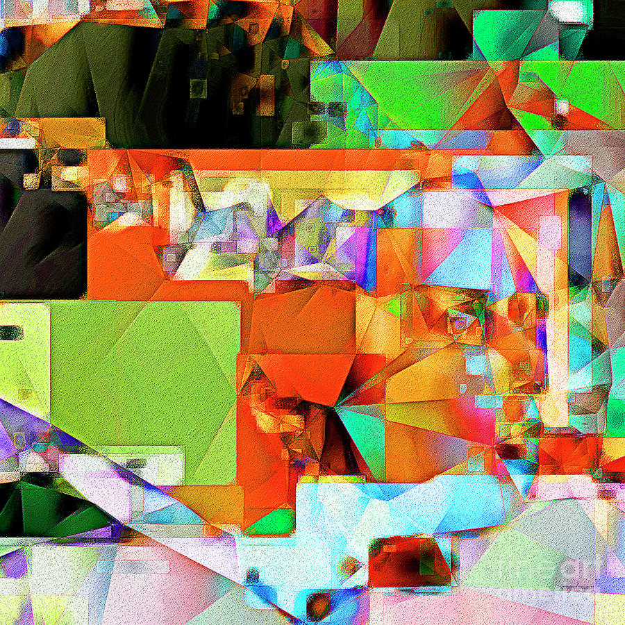 Bride of Frankenstein in Abstract Cubism 20170402 square Photograph by Wingsdomain Art and Photography