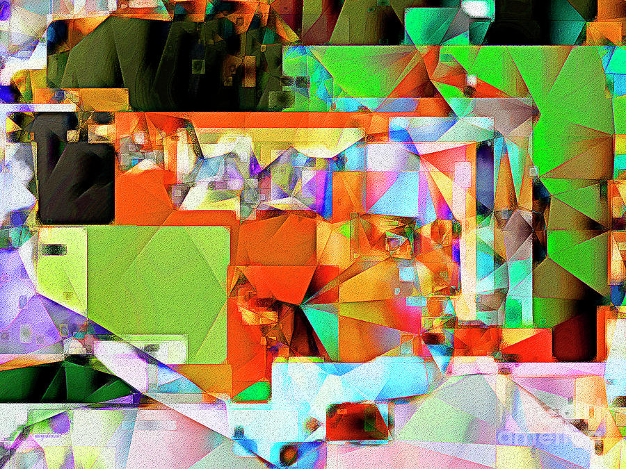 Bride of Frankenstein in Abstract Cubism 20170402 Photograph by Wingsdomain Art and Photography