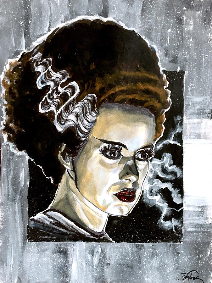 Bride of Frankenstein Painting by Joel Tesch