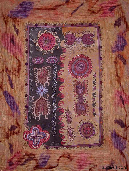 Pattern Tapestry - Textile - Brides Shawl by Aliza Souleyeva-Alexander