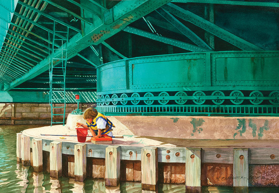 Bridge Affishianado Painting by Marguerite Chadwick-Juner