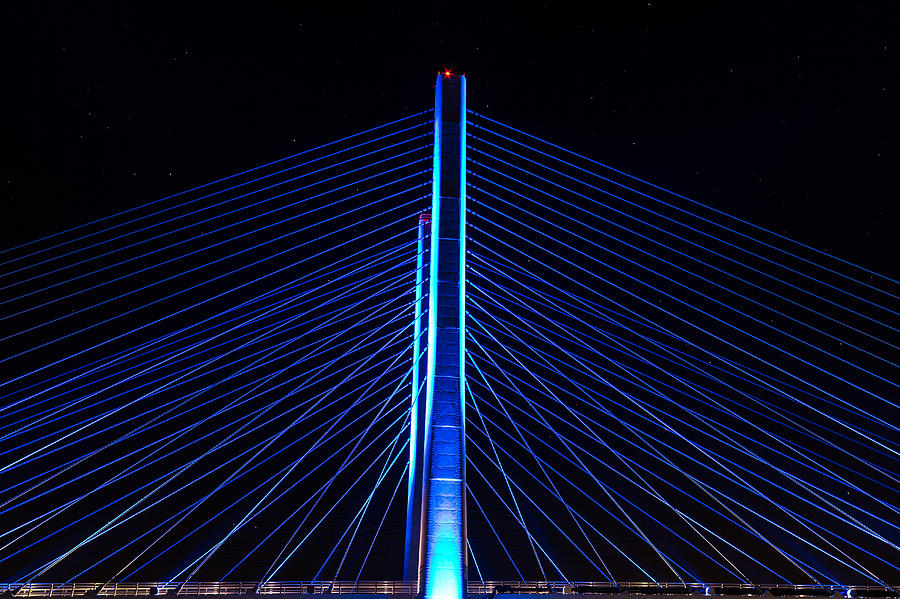 Bridge against the night sky Photograph by Jon Lloyd Jr - Fine Art America