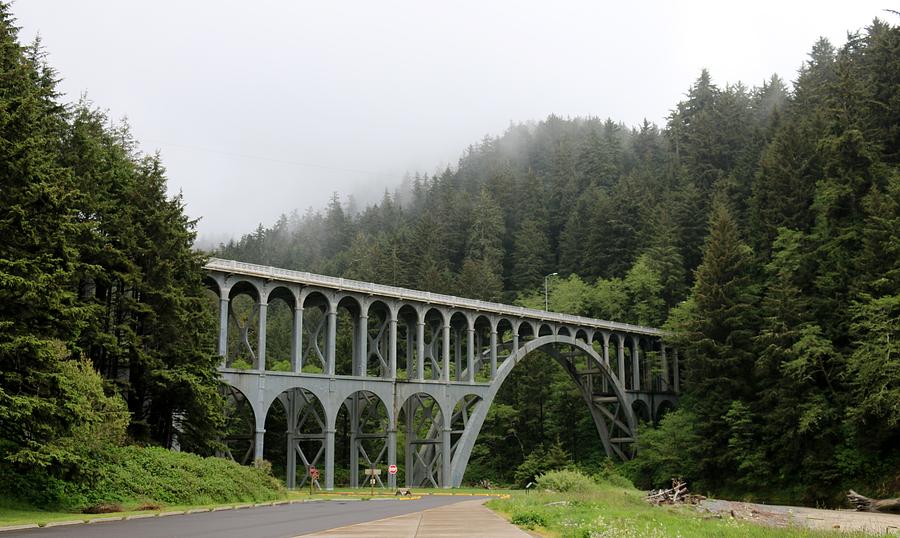 Bridge along the Oregon Coast  Photograph by Christy Pooschke