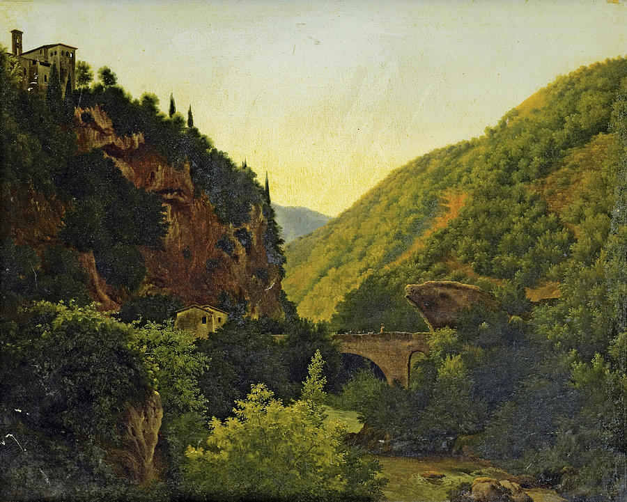 Bridge and Acqueduct in Ruins. San Cosimato Painting by Lancelot-Theodore Turpin de Crisse