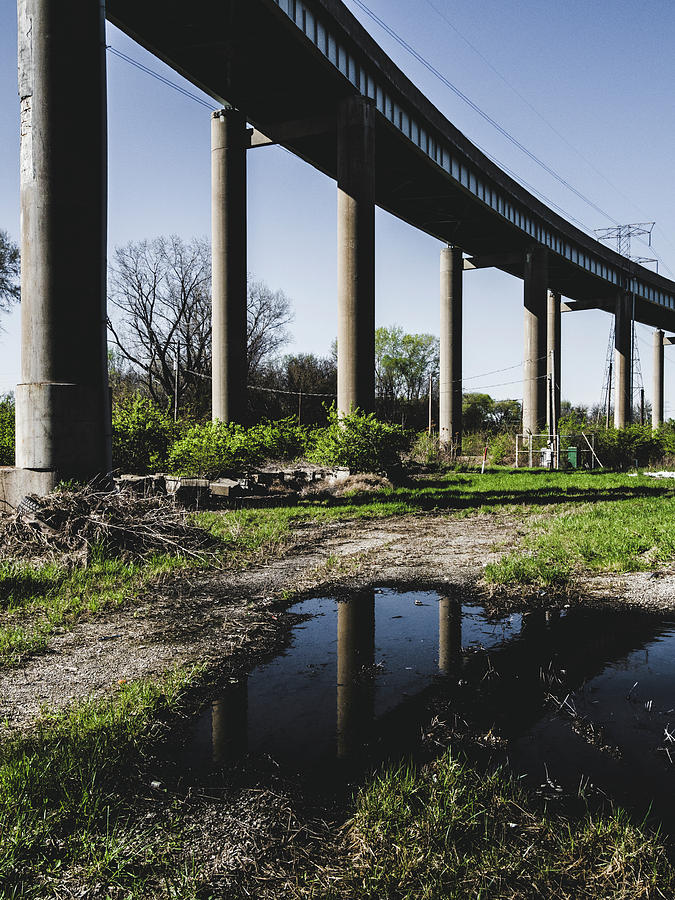 Puddle Photograph - Bridge And Puddle by Dylan Murphy Puddle Photograph - Bridge And Puddle by Dylan Murphy