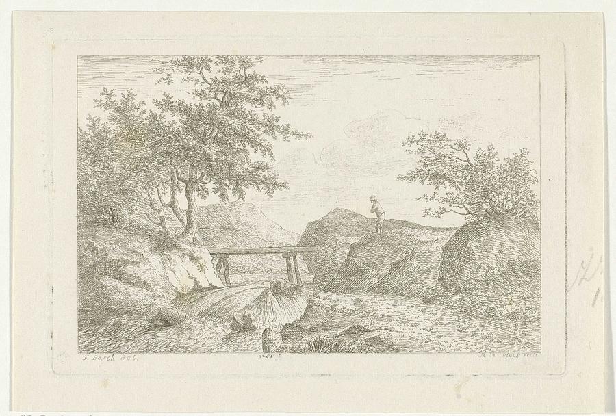 Bridge At A Waterfall, Reinierus Albertus Ludovicus Baron Of Isendoorn A Blois, After F. Bosch, 1796 Painting