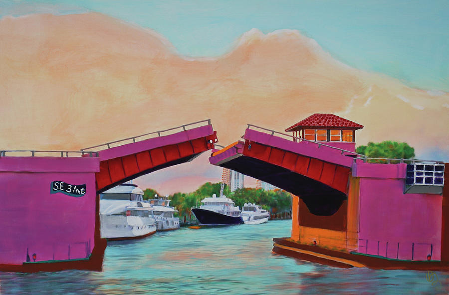Bridge At SE 3rd Painting by Deborah Boyd