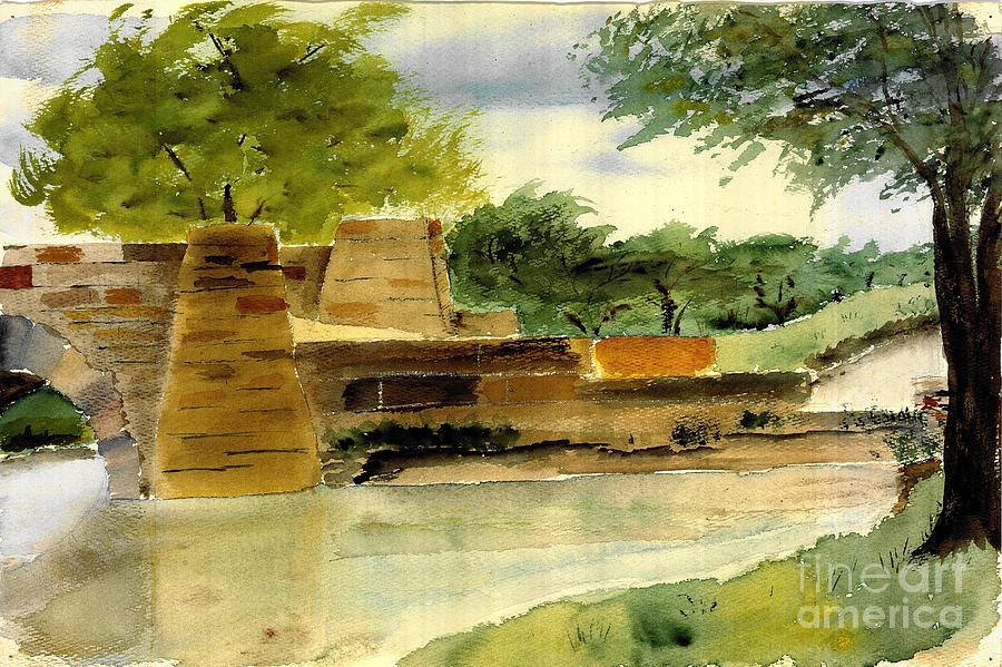 Bridge at the Park Painting by Eleanor Robinson