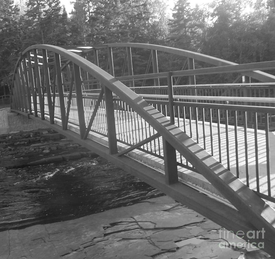 Bridge At Trowbride Falls Photograph by Wild Rose Studio