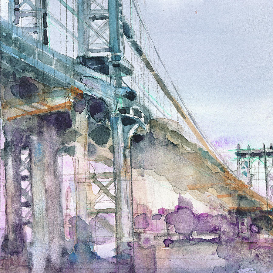 New York City Painting - Bridge - Brooklyn NY by Dorrie Rifkin