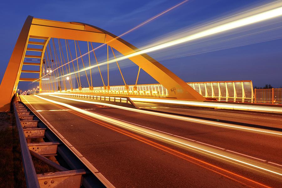 Bridge Hogeweidebrug in Utrecht in the evening 301 Photograph by Merijn Van der Vliet