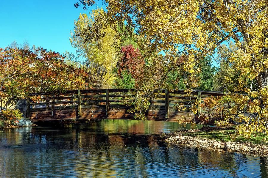 Bridge in Fall Colors Photograph by Dawn Key