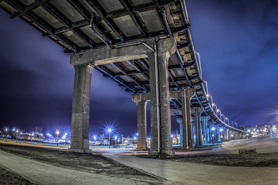 Bridge In The Night Photograph by Ray Congrove