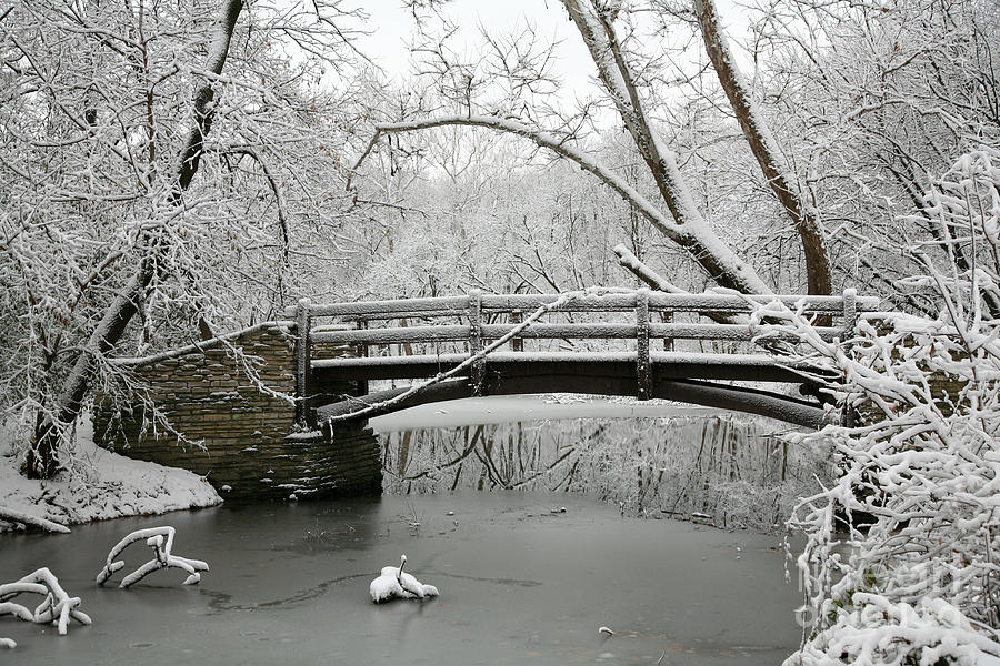 Bridge in Winter Photograph by Timothy Johnson