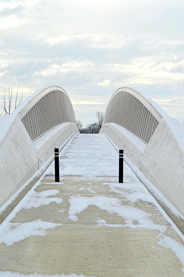 Bridge May Ice in Winter Photograph by Jason Bohannon