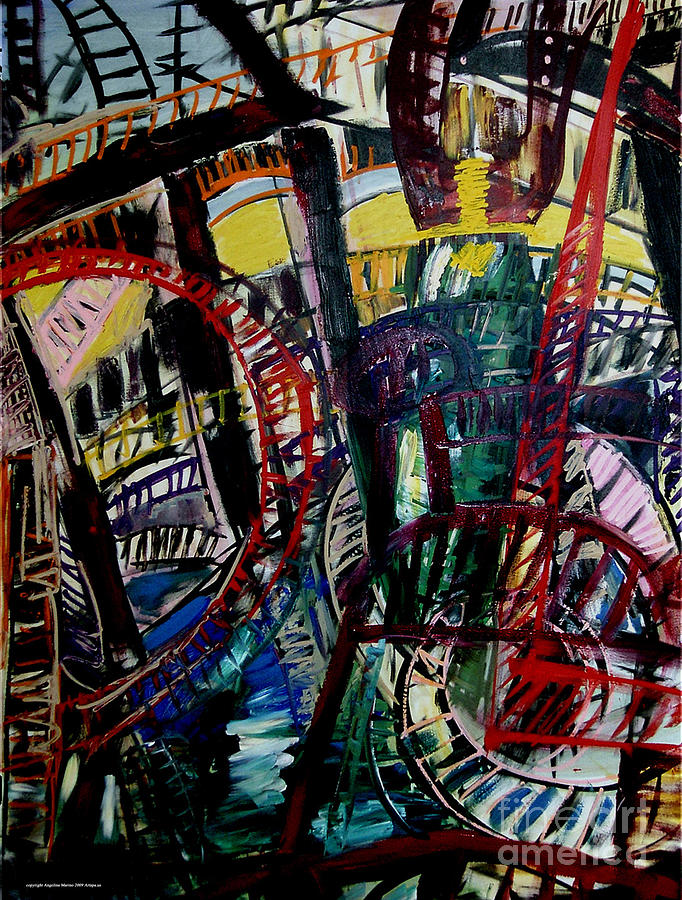 Abstract Painting - Bridge Music Decontruction by Angelina Marino