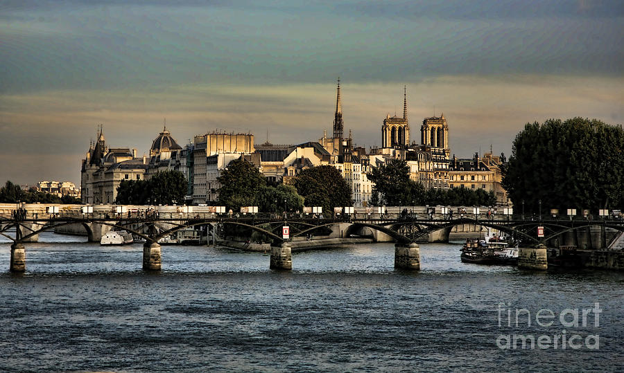 Bridge of Seine River Photograph by Chuck Kuhn