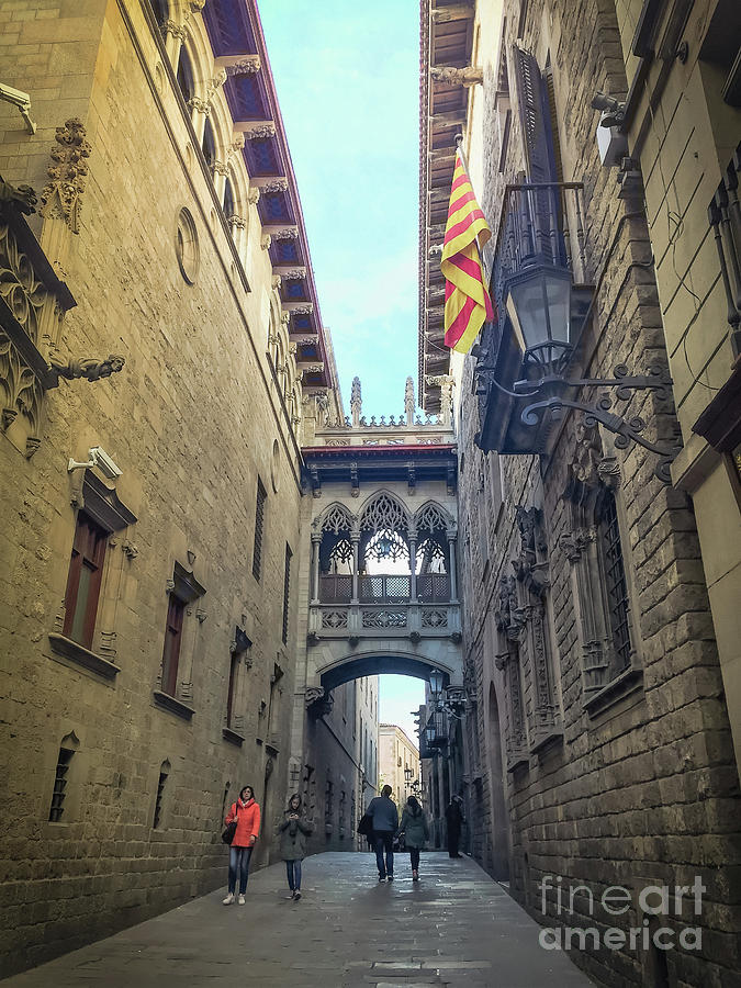 Bridge of Sighs - Barcelona Photograph by Colleen Kammerer