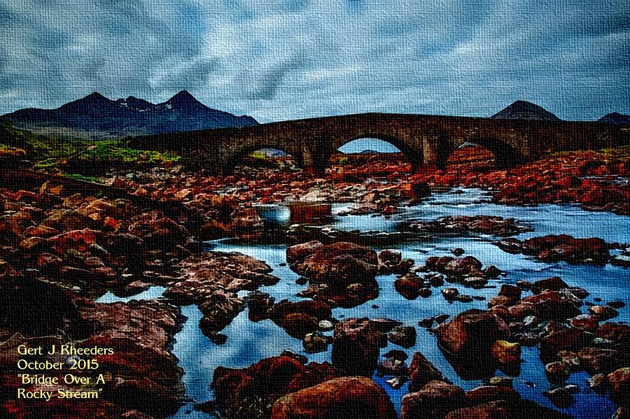 Bridge Over A Rocky Stream H A Painting By Gert J Rheeders