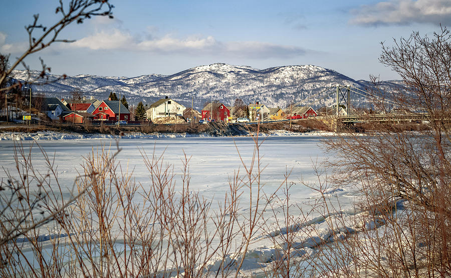 Bridge Over Altaelva River Alta Finnmark Norway Photograph by Adam Rainoff