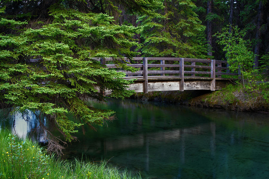 Banff National Park Photograph - Bridge over glacial waters in Banff National Park by Dave Dilli