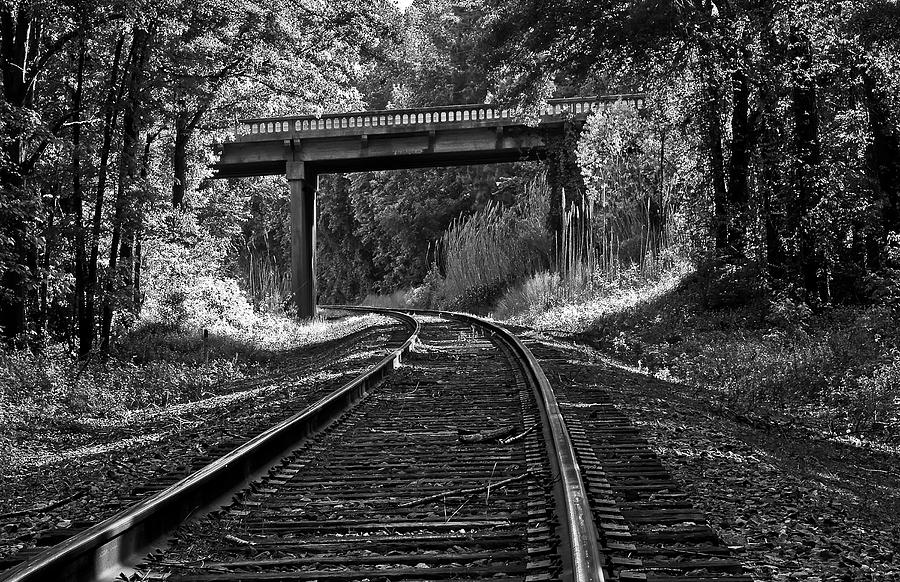 Bridge Over Railroad Tracks Photograph by Michael Whitaker - Pixels