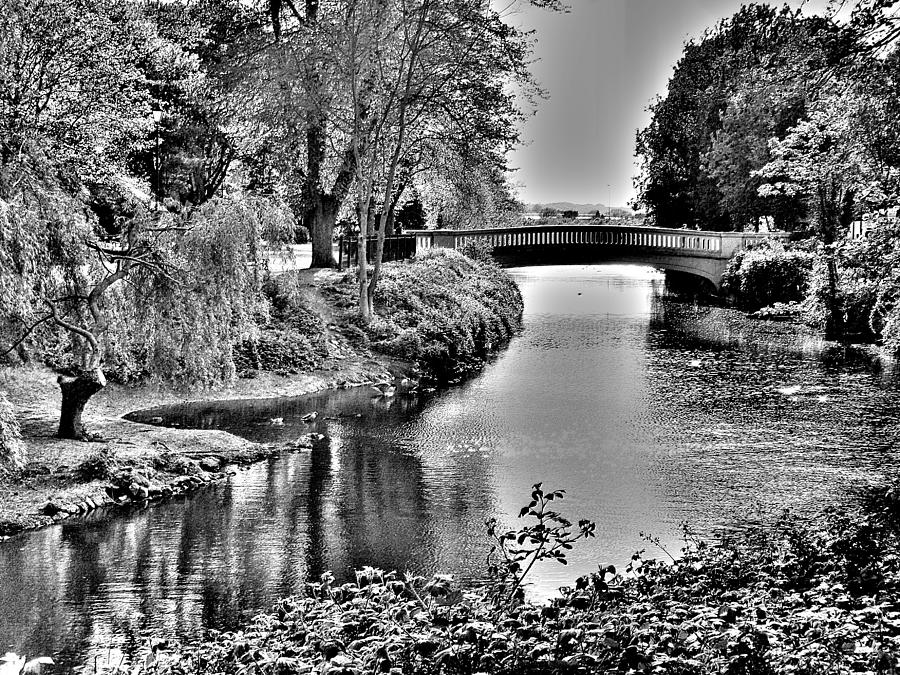 Black And White Photograph - Bridge over River by Roberto Alamino