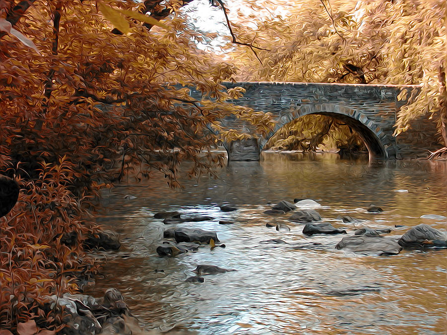Bridge Over the Wissahickon at Valley Green Photograph by Bill Cannon