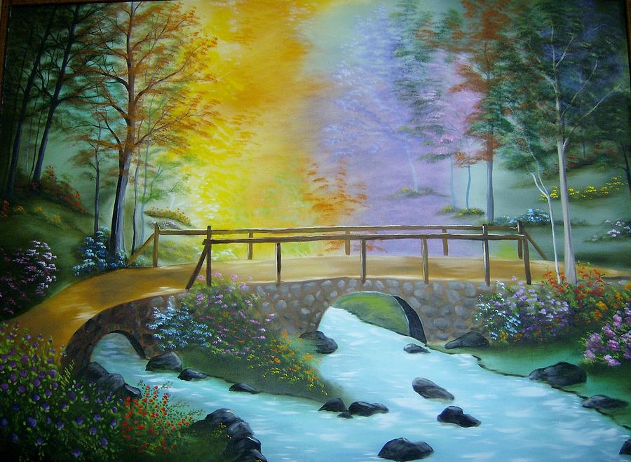 Bridge Over Troubled Water Painting by Debra Campbell