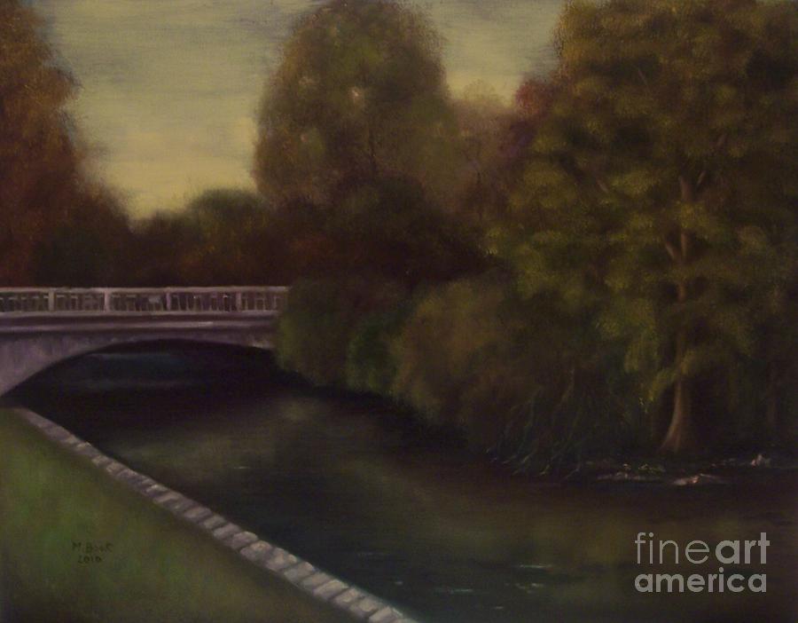 Bridge Over Wyomissing Creek Painting by Marlene Book