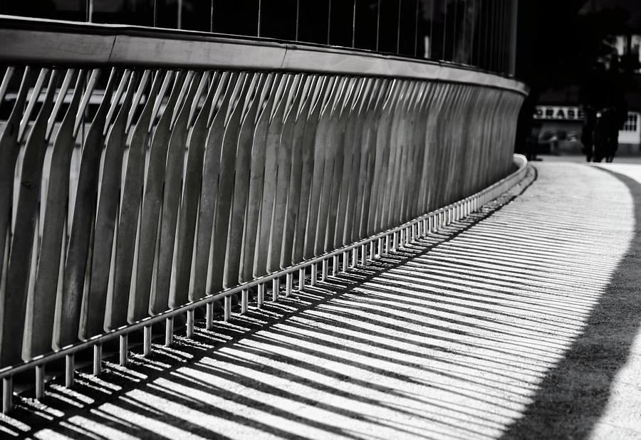 Black And White Photograph - Bridge Shadows by Joan Carroll