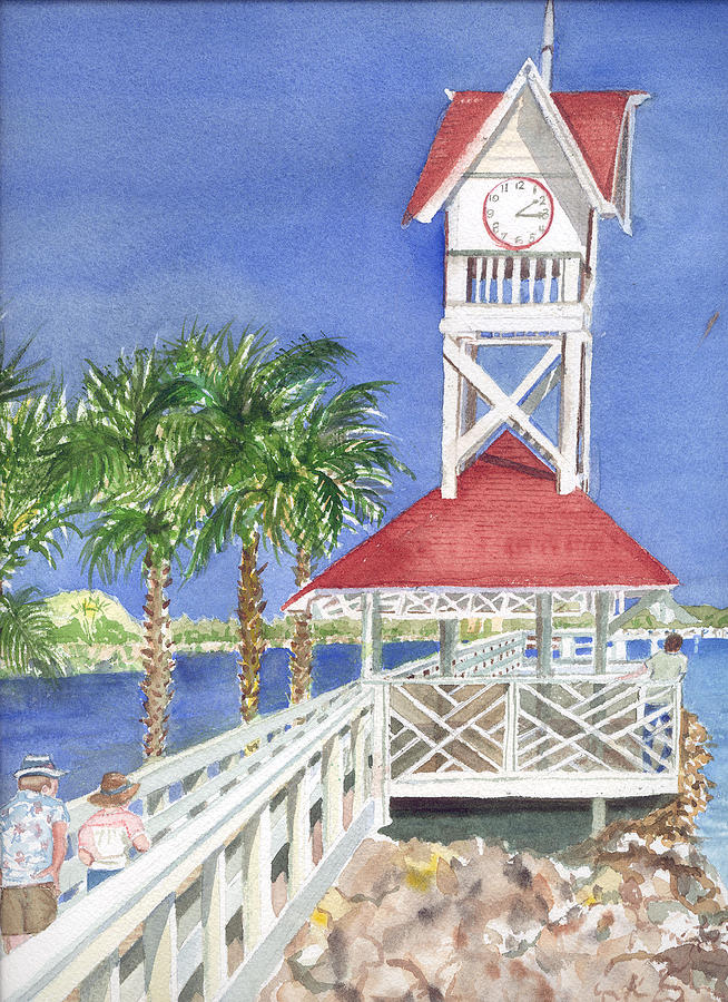 Bridge Painting - Bridge Street Pier by Rebecca Marona