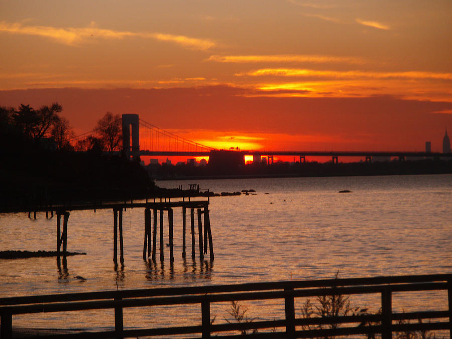 Sunset Photograph - Bridge Sunset by Bill Ades